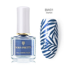 Load image into Gallery viewer, Black White Nail Stamping Polish varnish - goget-glow.com