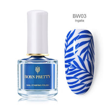 Load image into Gallery viewer, Black White Nail Stamping Polish varnish - goget-glow.com