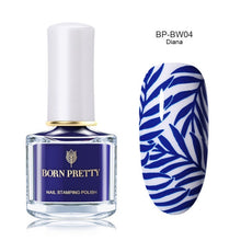 Load image into Gallery viewer, Black White Nail Stamping Polish varnish - goget-glow.com