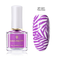 Load image into Gallery viewer, Black White Nail Stamping Polish varnish - goget-glow.com