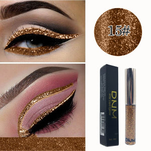 Silver Glitter Eyeshadow Liquid Eyeliner - goget-glow.com