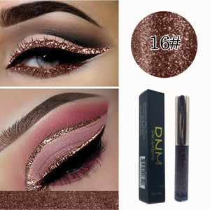 Silver Glitter Eyeshadow Liquid Eyeliner - goget-glow.com