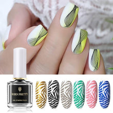 Load image into Gallery viewer, Black White Nail Stamping Polish varnish - goget-glow.com
